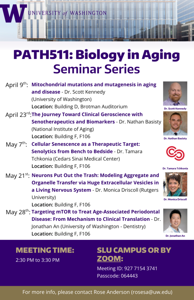 Biology in Aging Spring Seminar Series