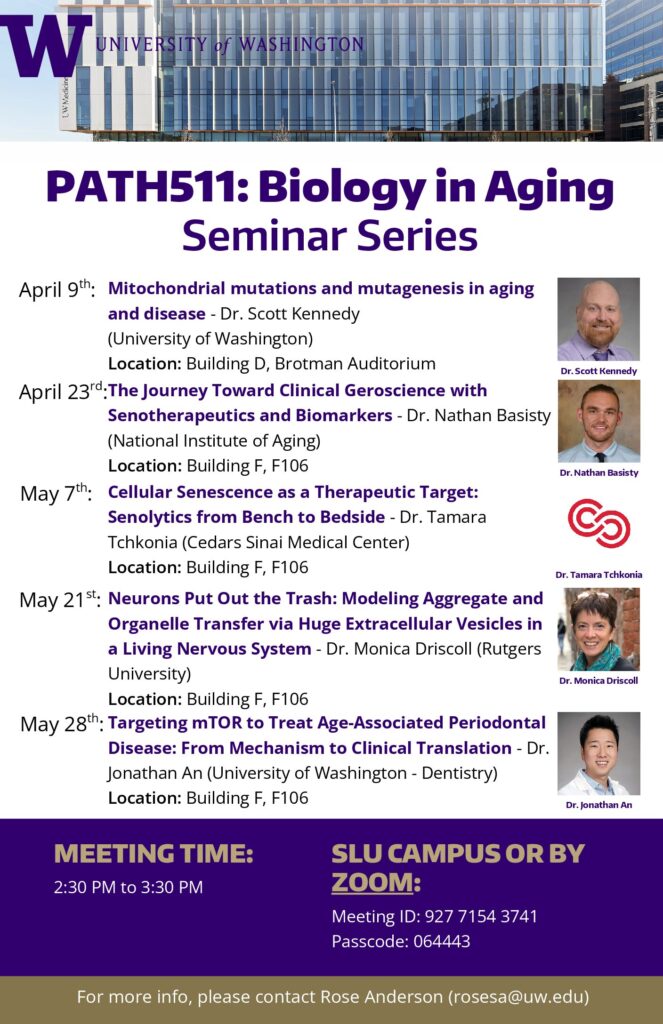 Biology in Aging Spring Seminar Series